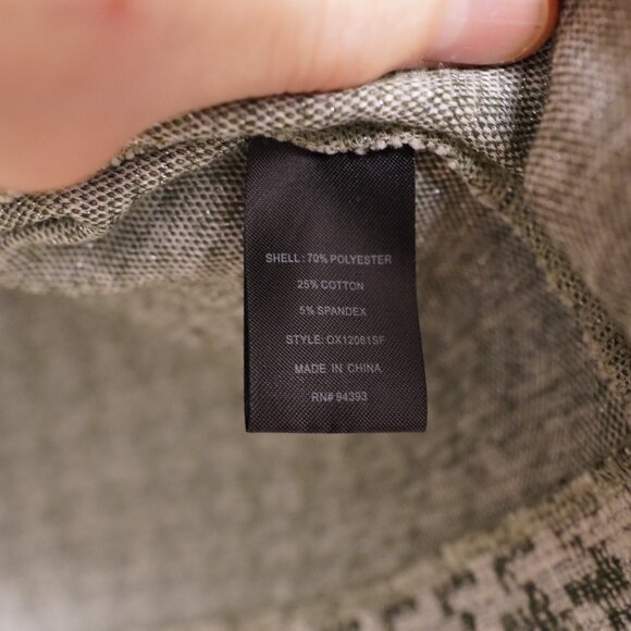 Mo-Ka 2X Open Front Draped Cardigan Olive Cream Textured Jacket - Picture 3 of 4